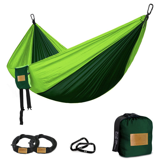 Greenmall Parachute Nylon Double Camping Hammock