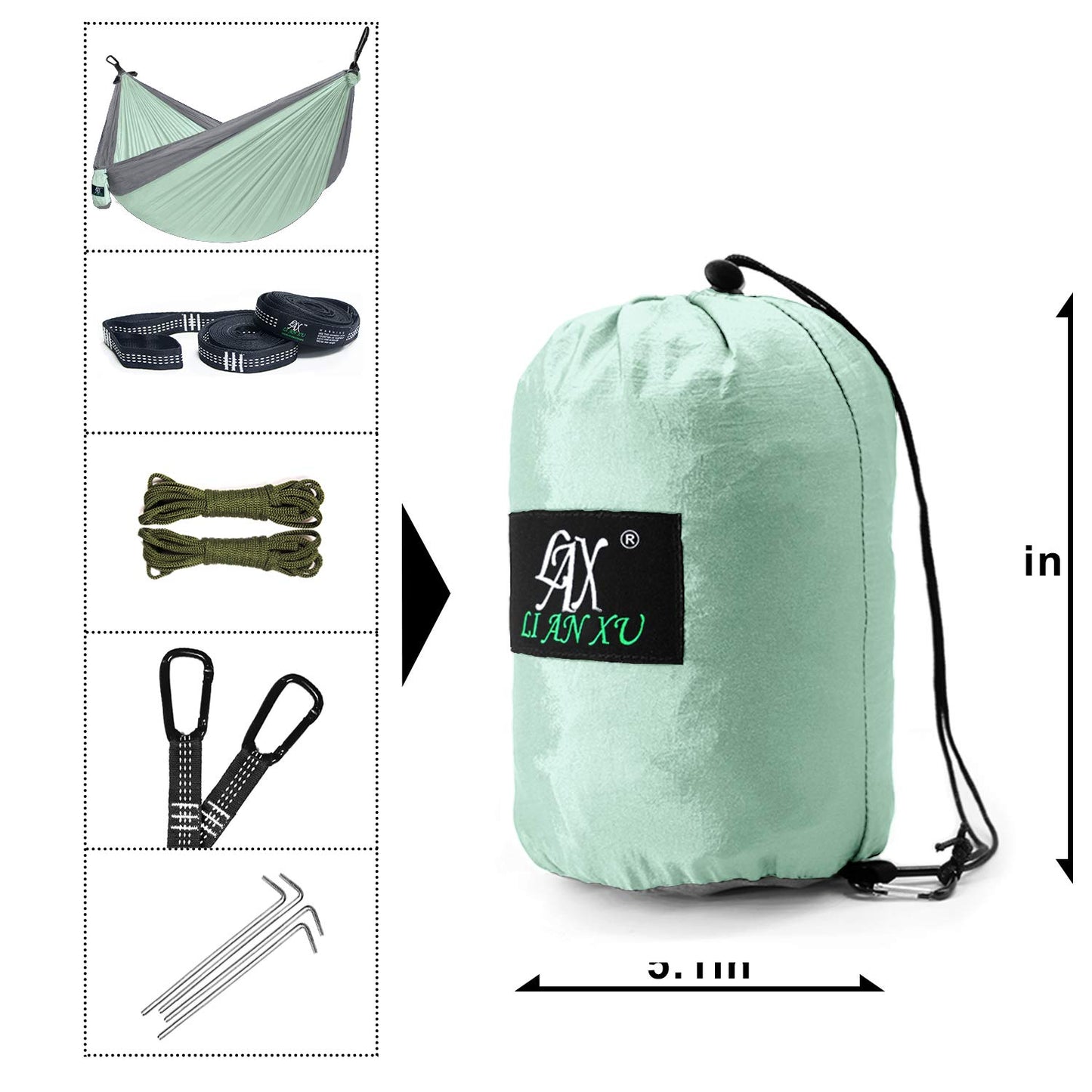 Double Camping Hammock&Straps -LAX LI AN XU