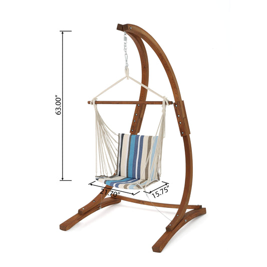 Outdoor Fabric Hanging Chair - GDFStudio