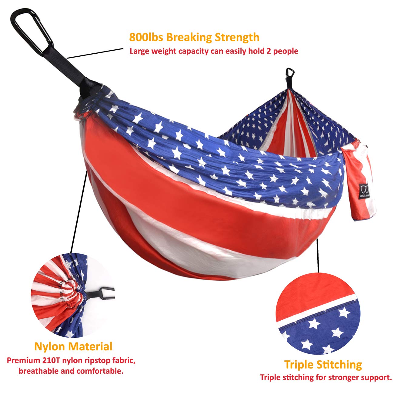 Patriot Camping Hammock - Gold Armour