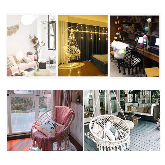 Swing Hanging Chair Cotton Rope - KXHW