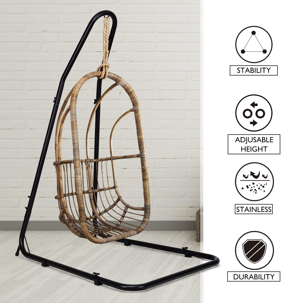 Steel Arc Hammock Stand for Hammock Chairs and Swings - Giantex