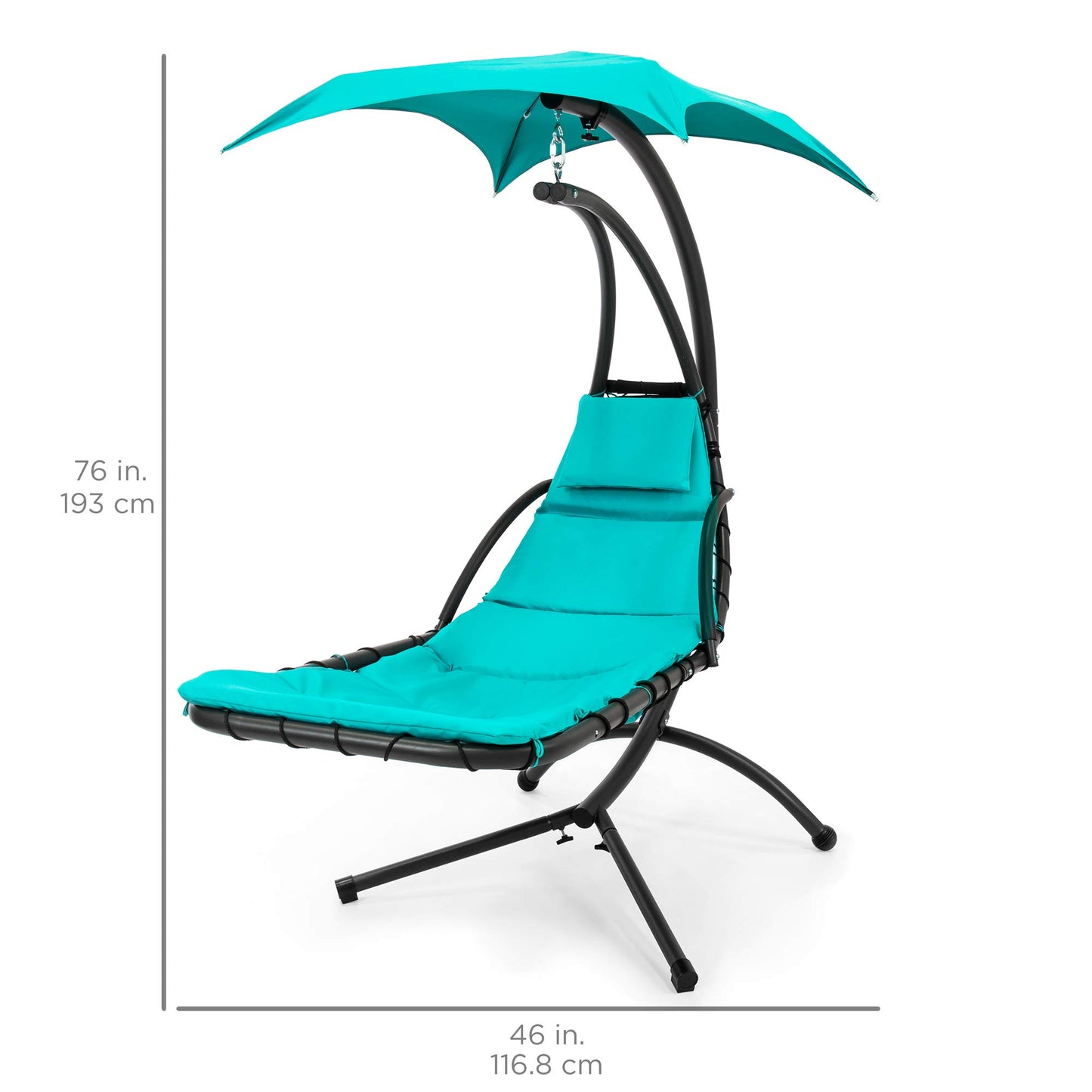 Hanging Curved Chaise Lounge Chair - Best Choice Products