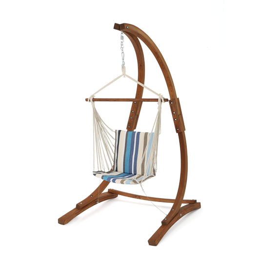 Outdoor Fabric Hanging Chair - GDFStudio