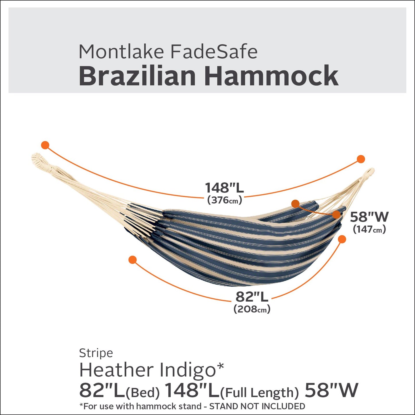 Montlake Fade Brazilian Hammock - Classic Accessories