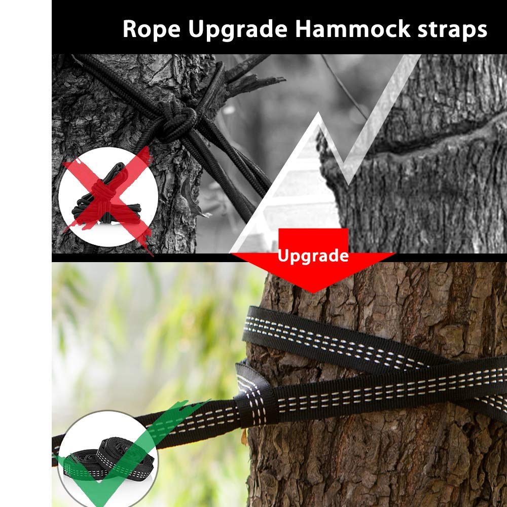 Parachute Double Camping Hammock with Tree Straps - Newdora