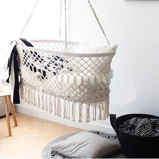 Macrame Cradle Hanging Hammock - Here&There