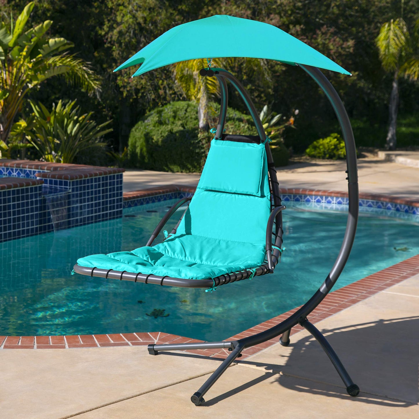 Hanging Curved Chaise Lounge Chair - Best Choice Products