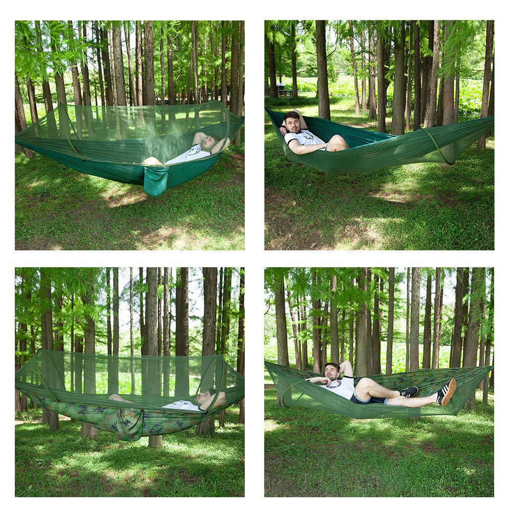 Camping Hammock with Mosquito Net & Tree Straps - CMCC