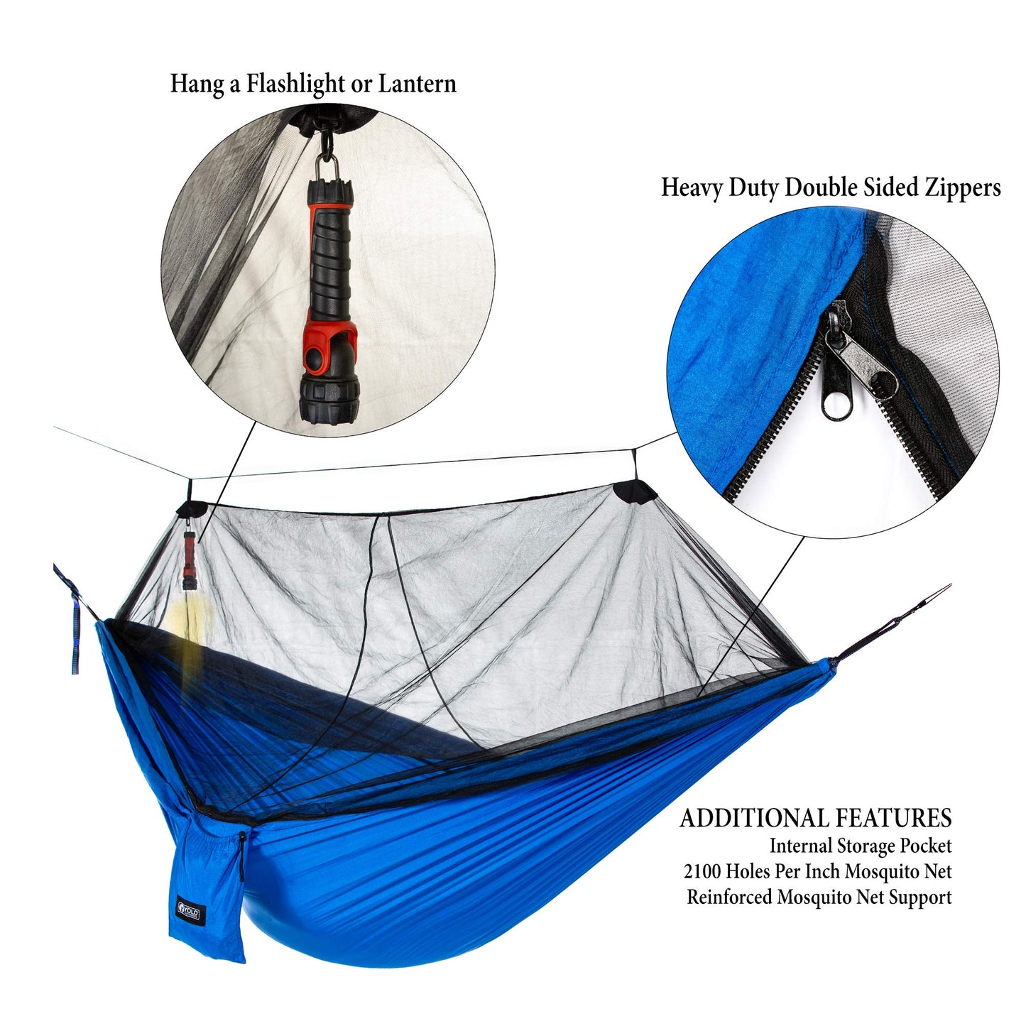Camping Hammock with Mosquito Net - YOLO Outdoors