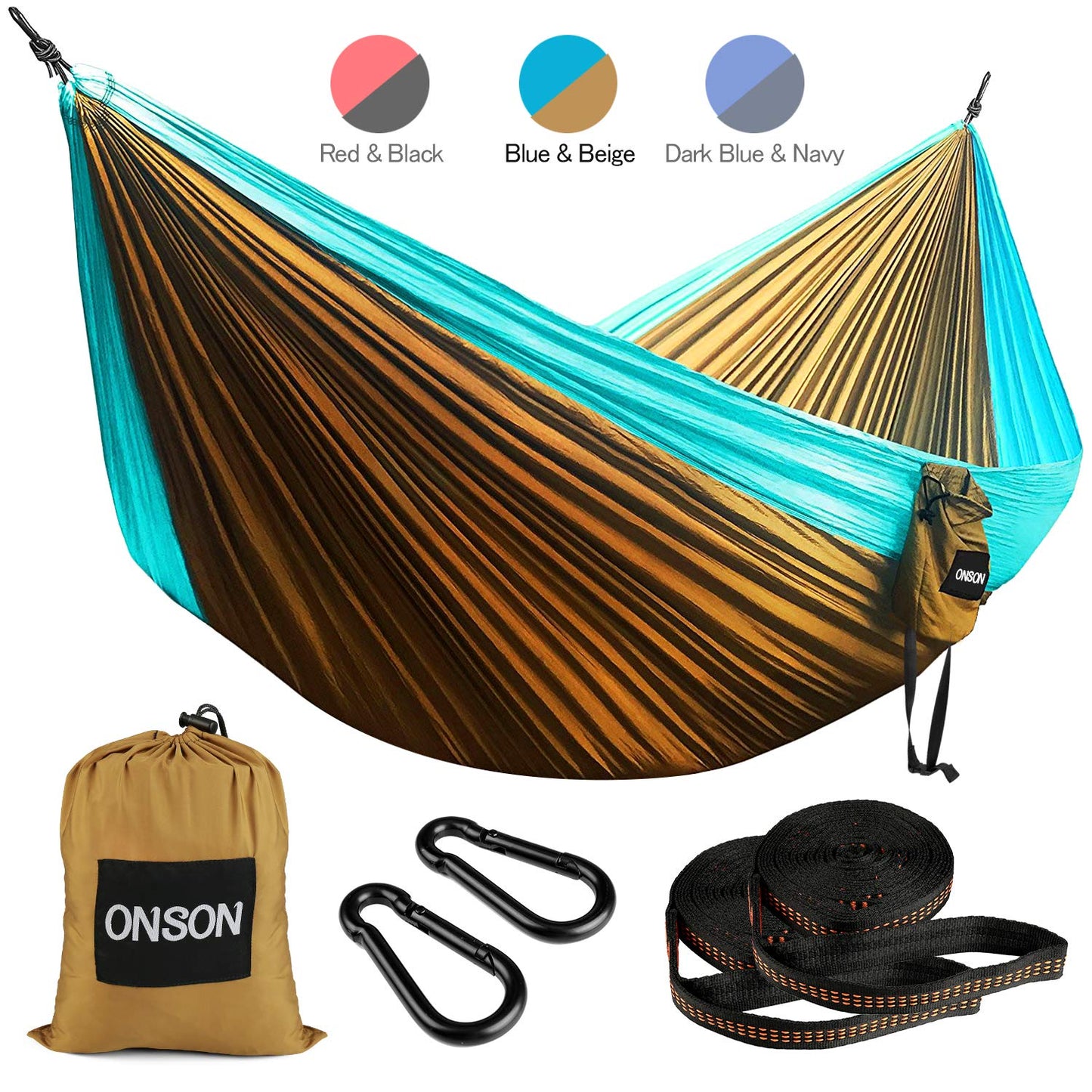 Parachute Double Camping Hammock for Outdoor Activities - ONSON