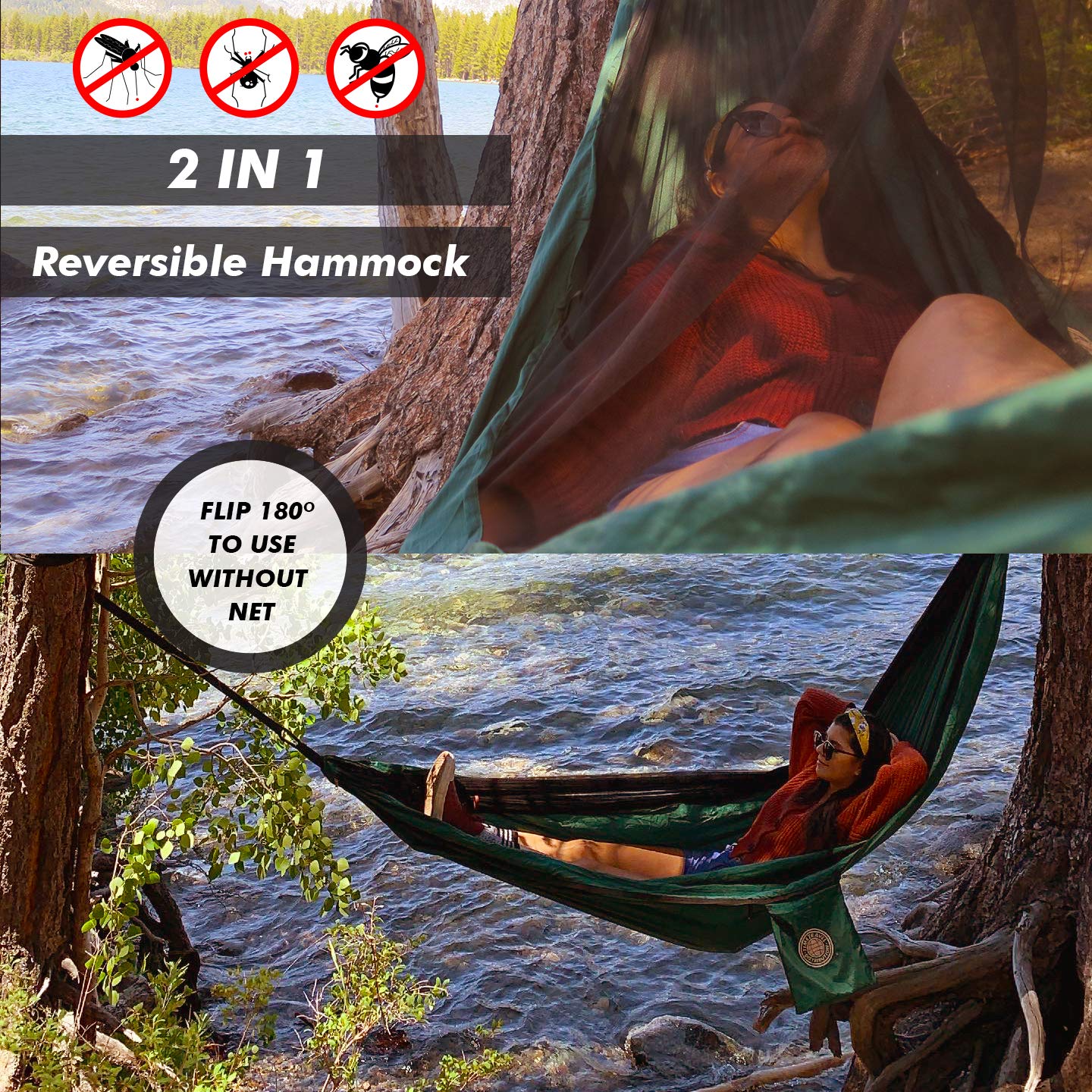 Camping Hammock with Mosquito Net - Time Travel Distribution