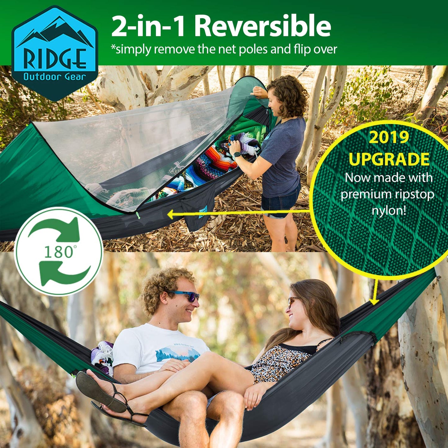 Camping Hammock with Mosquito Net - Ridge Outdoor Gear