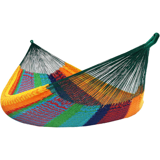 Hand-Woven Mayan Family Hammock  XXL Thick Cord - Sunnydaze