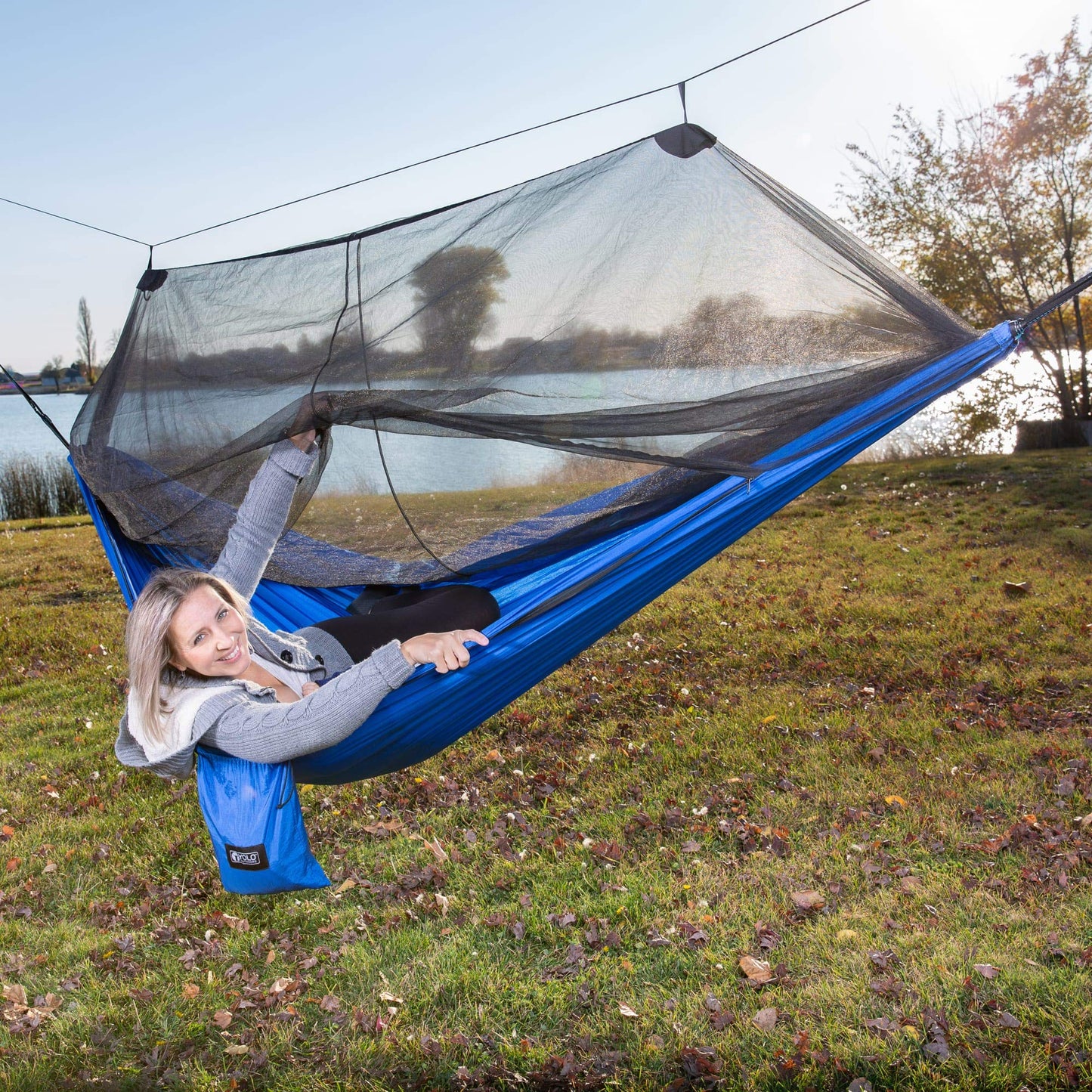 Camping Hammock with Mosquito Net - YOLO Outdoors