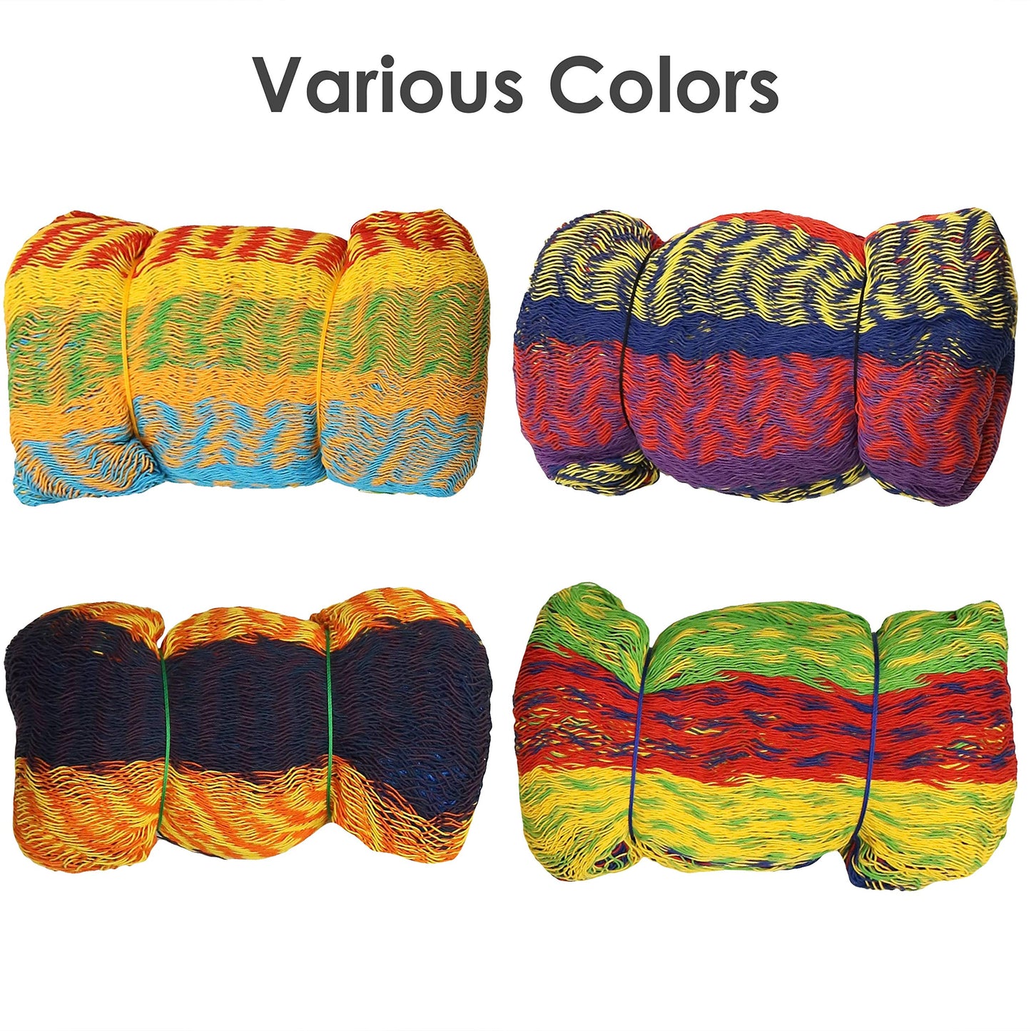Hand-Woven Multi-Color Single Size Mayan Hammock - Sunnydaze