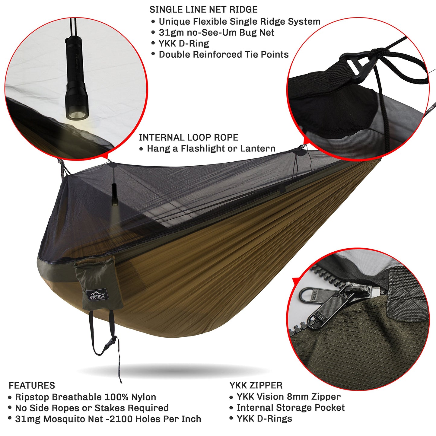 Everest Double Camping Hammock - everest active gear