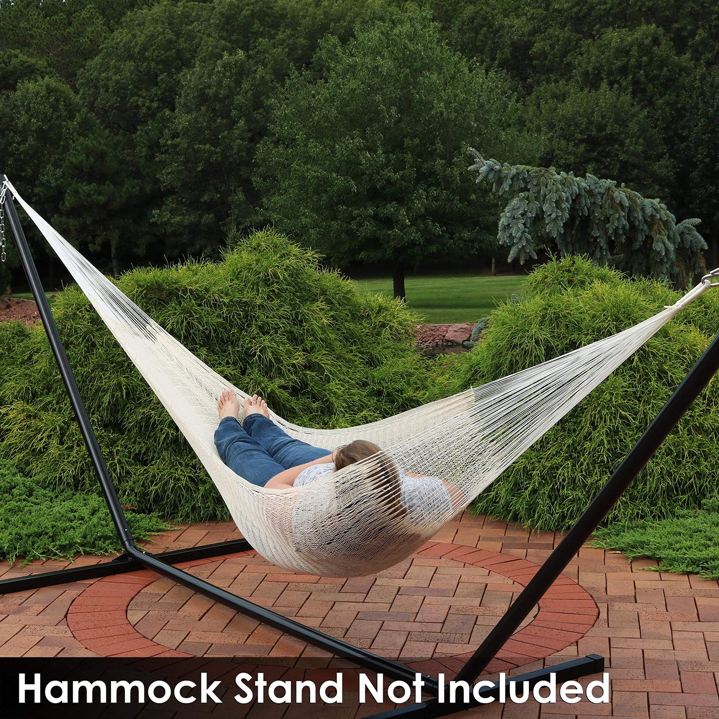 Hand-Woven Single Mayan Hammock - Sunnydaze